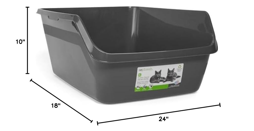 Charcoal X-Large High-Back Litter Box A51139