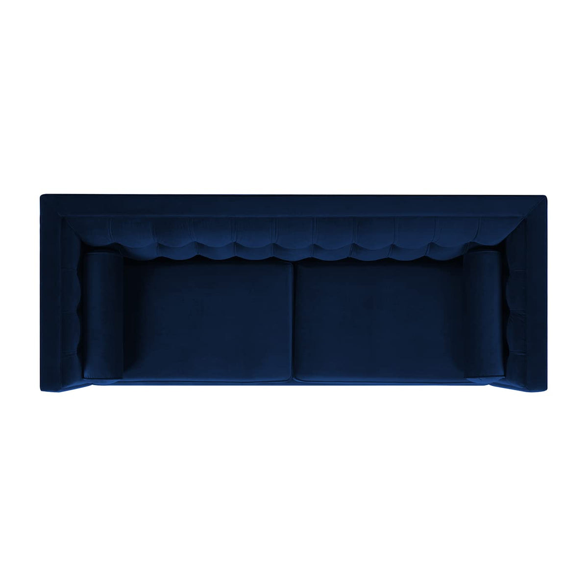 Navy Blue Velvet Tufted Sofa F455757