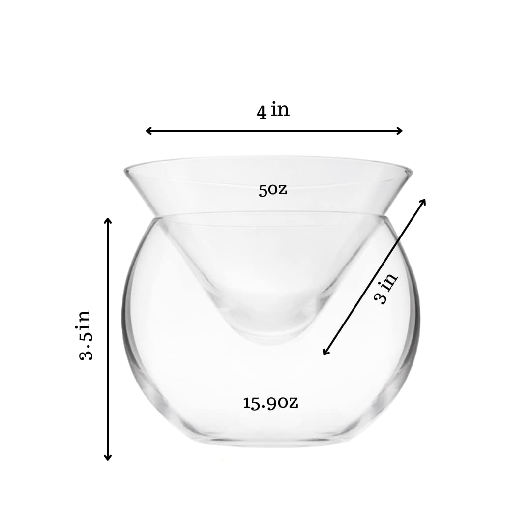 Stemless Martini Glasses with Chiller W9834