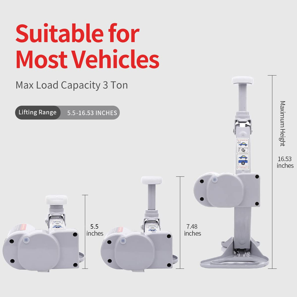 Electric Car Jack 3 Ton 12V Scissor Jack with Impact Wrench M6037