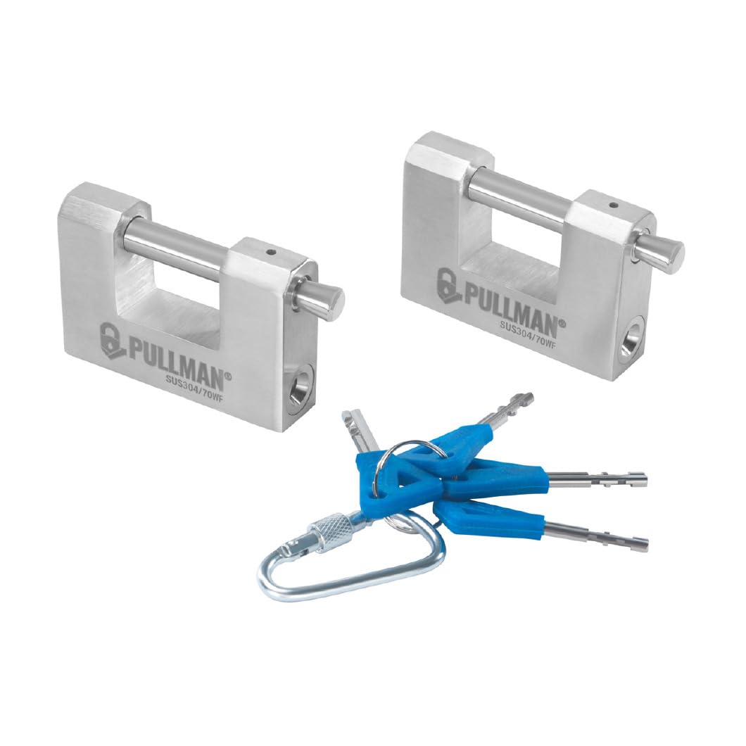 Heavy Duty Keyed Alike Padlocks with 4 Keys 2 Pack 70mm I9854