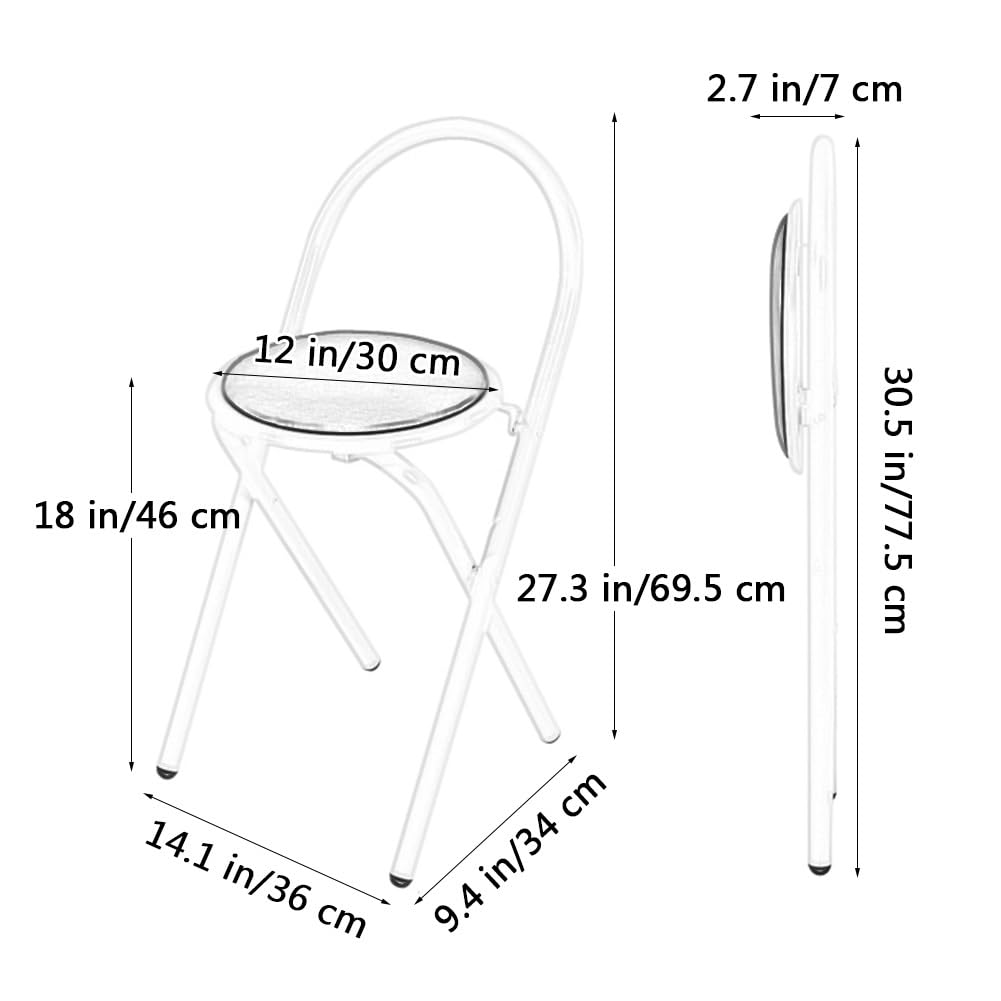 18 Inch Folding Chair with Backrest U9185