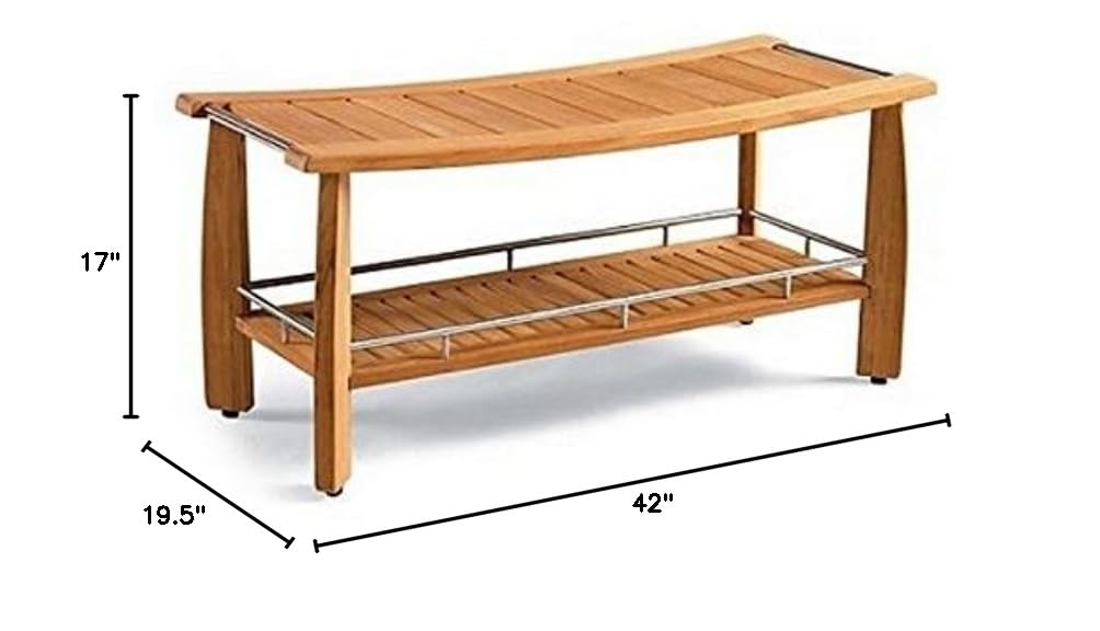 Grade A Teak Wood 42" Outdoor Backless Bench N939492