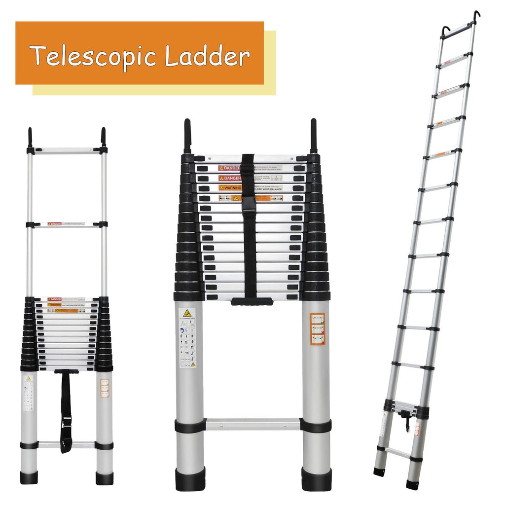 20.3ft Aluminum Telescoping Ladder 330lbs H82175