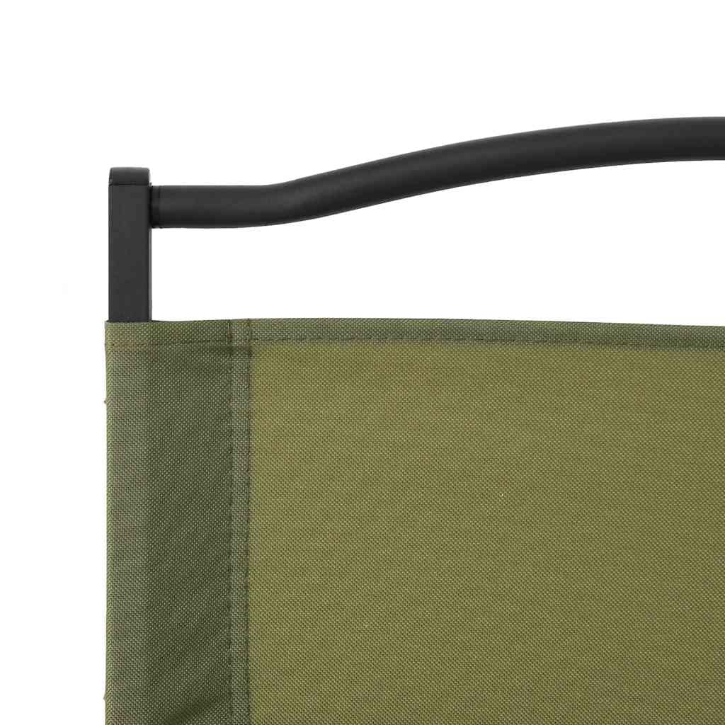 Green Oxford Fabric Folding Camping Chairs 2 Pack Q40292