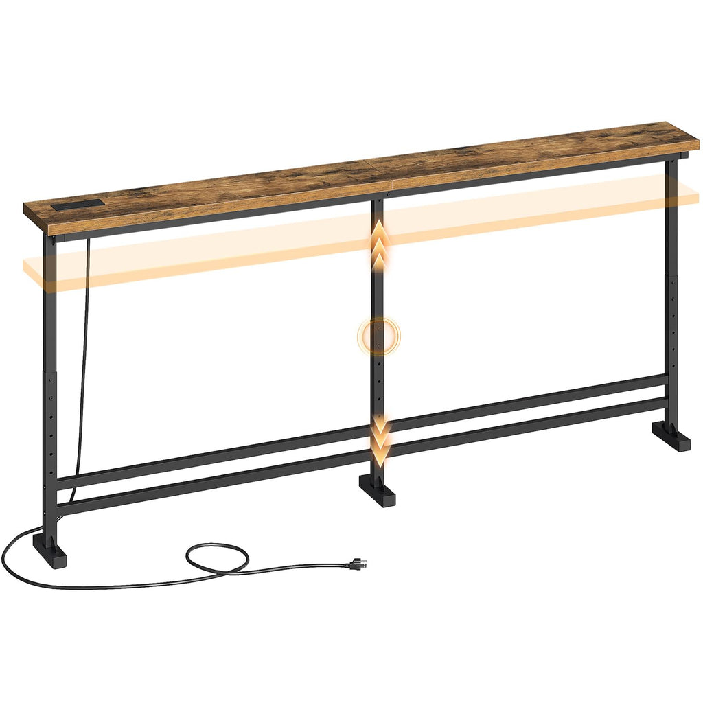70.9" Console Table with Adjustable Height and Power Outlet V7519