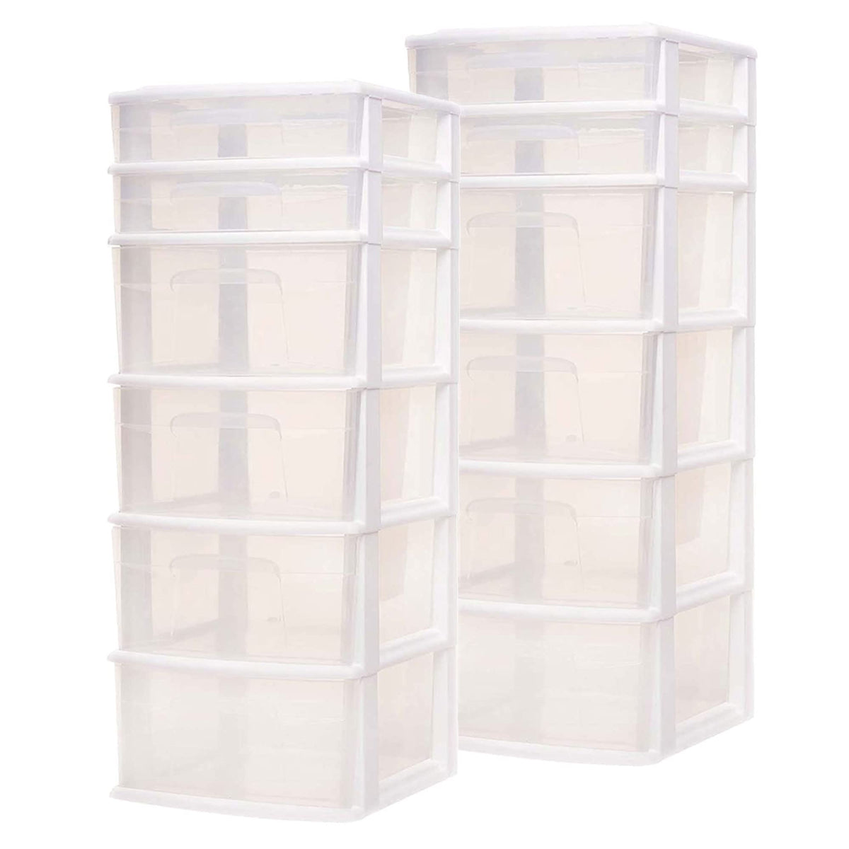 6 Drawer Plastic Storage Cart 2 Pack S410801