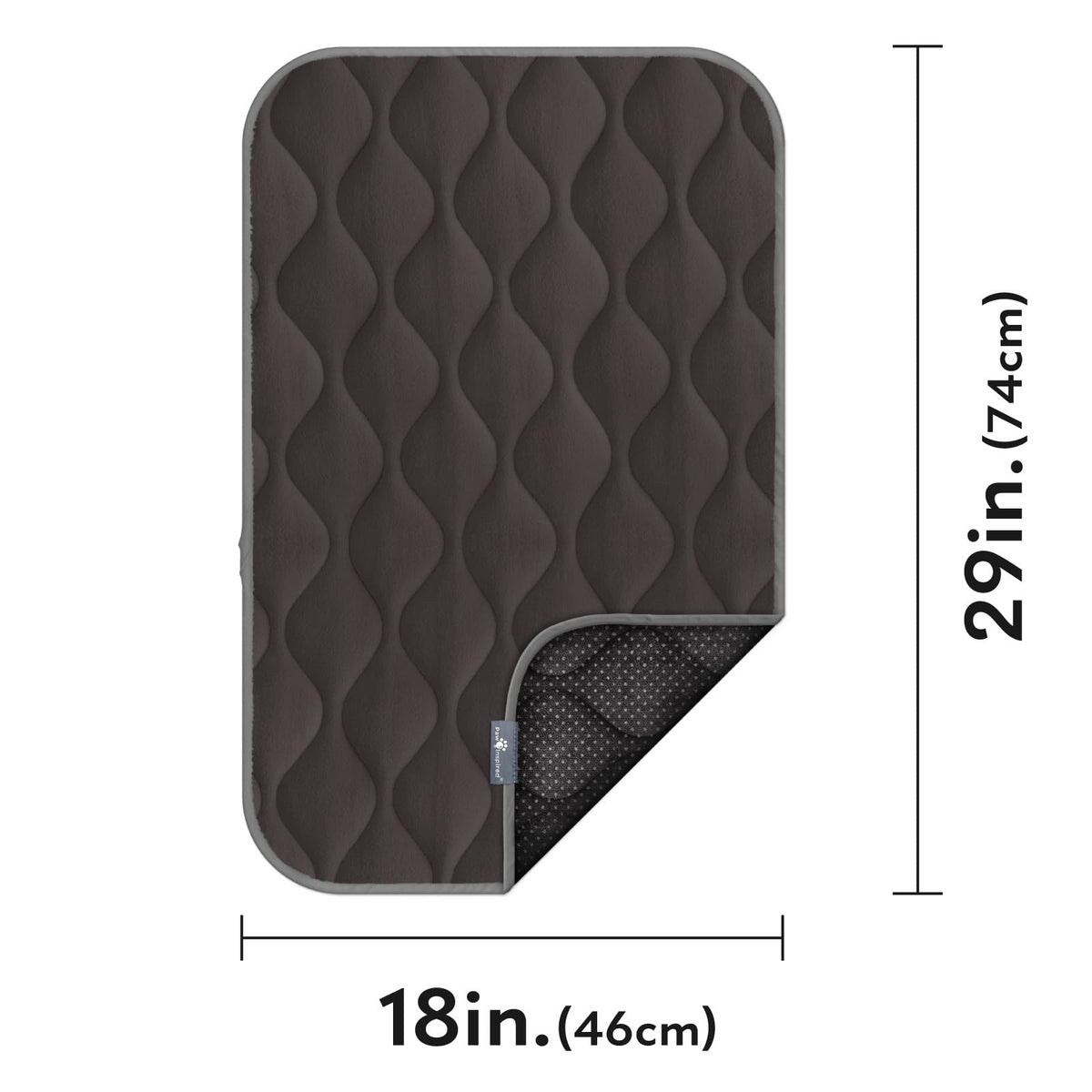 Washable Padded Crate Mats for Dogs Gray 29x18 Inch A667662