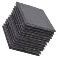 Black 12pcs Natural Stone Cup Coaster Set H3549