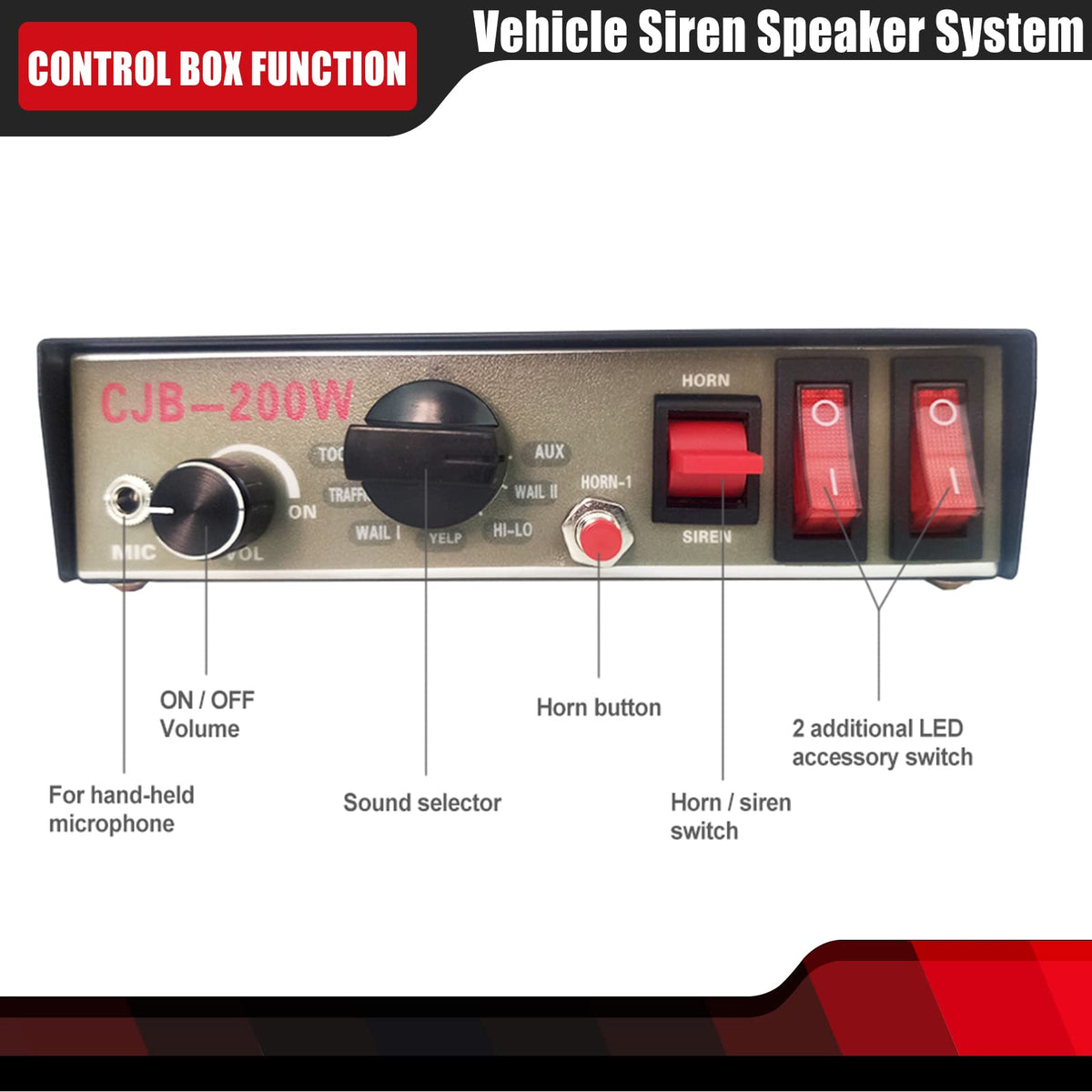 100W Wired Handheld Microphone Loudspeaker J447