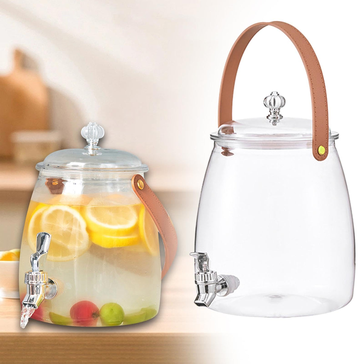 5L Beverage Dispenser Juice Jug with Spigot and Filtering Cold Water Pitcher E28591