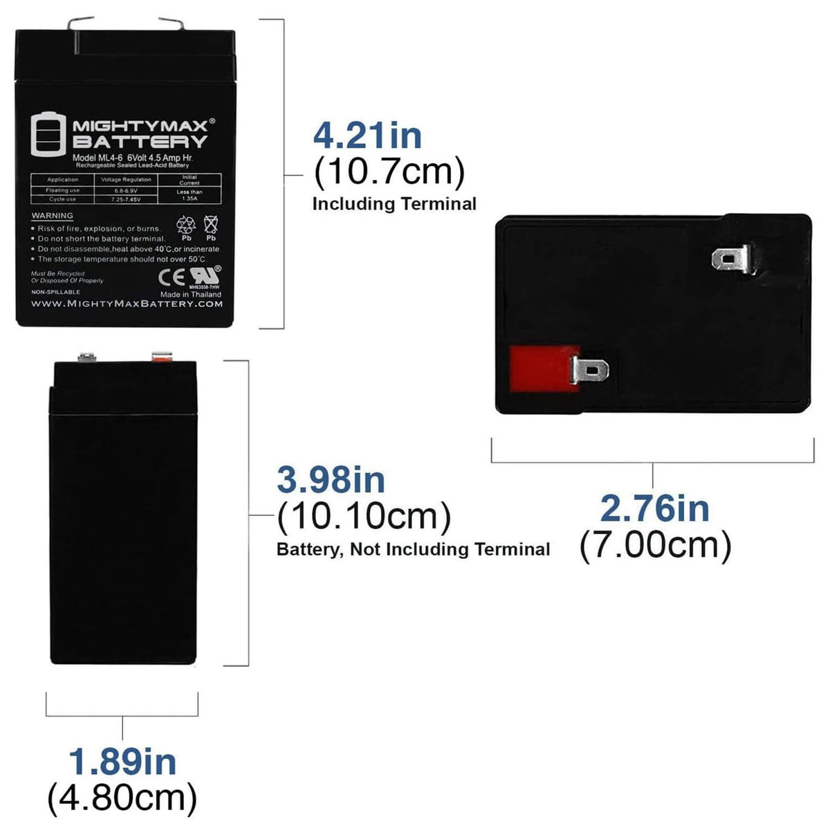 6V 4.5AH SLA Battery 2 Pack F519165