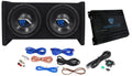 Dual 8" Car Subwoofer Enclosure with Mono Amp & Wiring Kit S699065