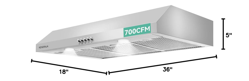 36 Inch 700 CFM Stainless Steel Under Cabinet Range Hood K281702
