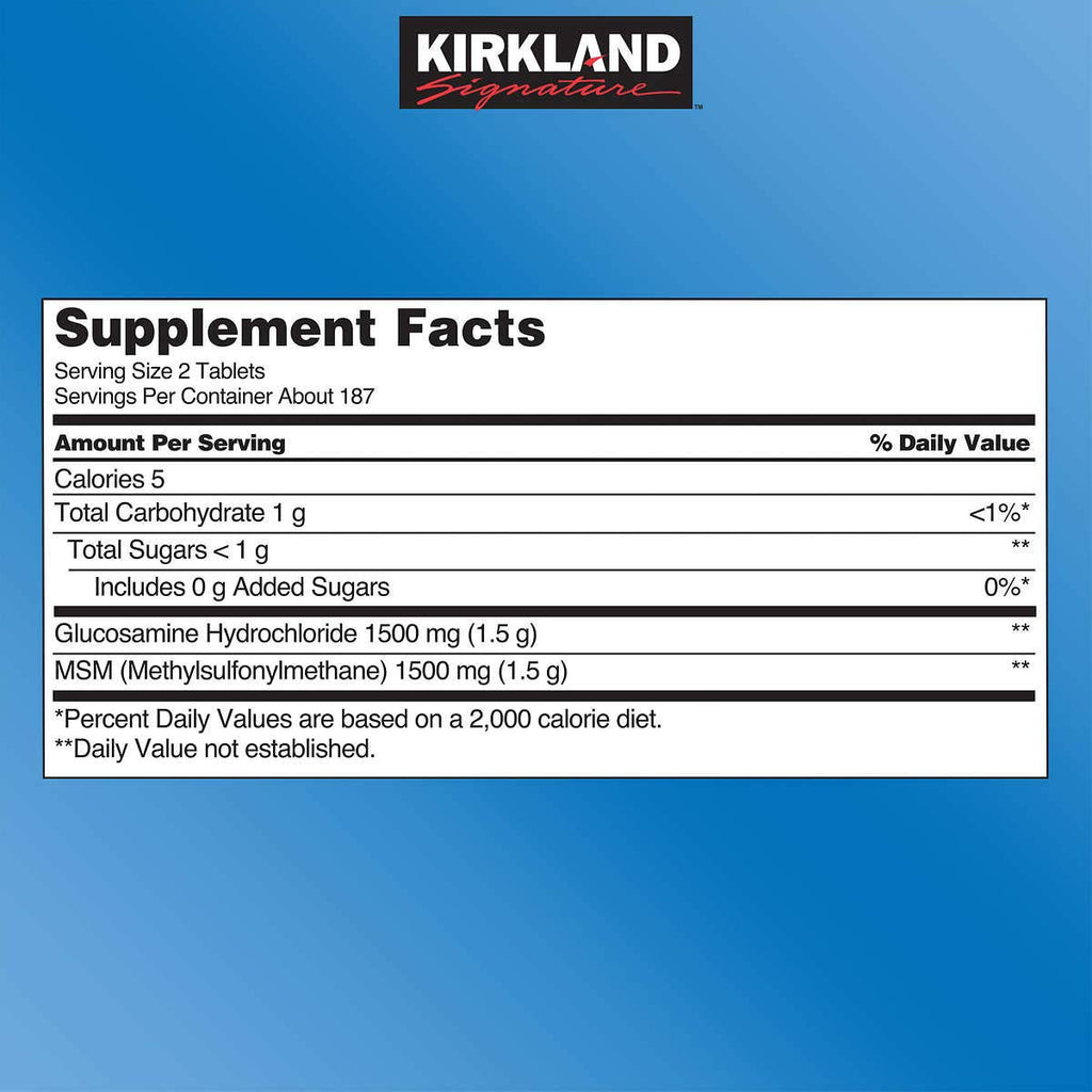 Glucosamine with MSM 375 Tablets 5 Pack I1615