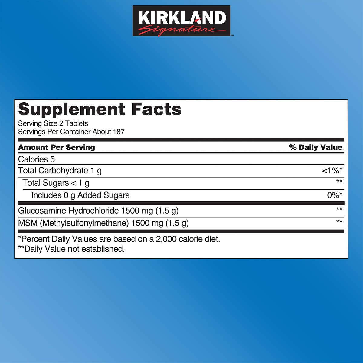 Glucosamine with MSM 375 Tablets 5 Pack I1615