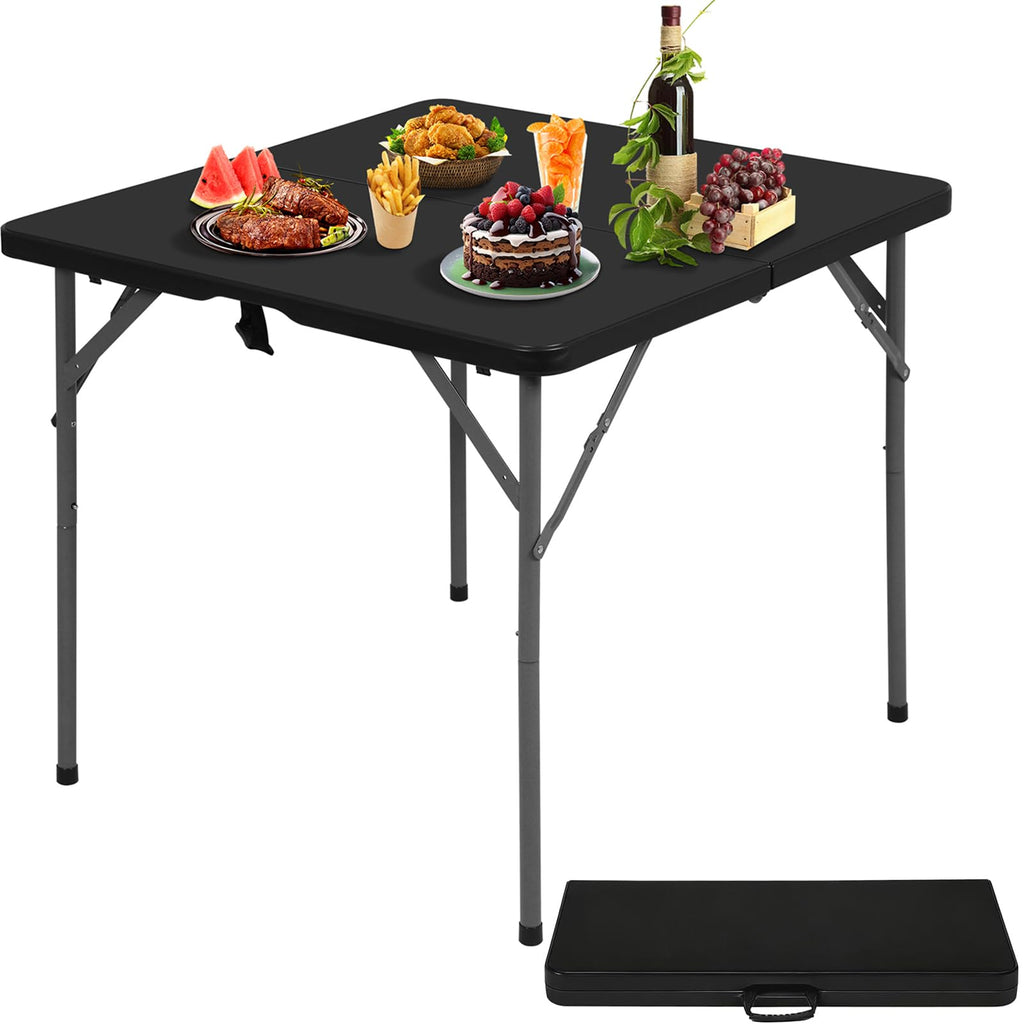 34" Square Folding Table, Black P6022