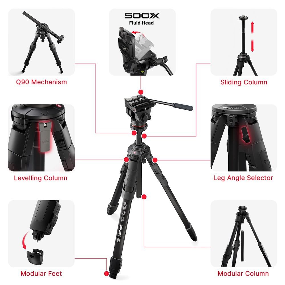 Fluid Video Head with Aluminum Tripod E622959