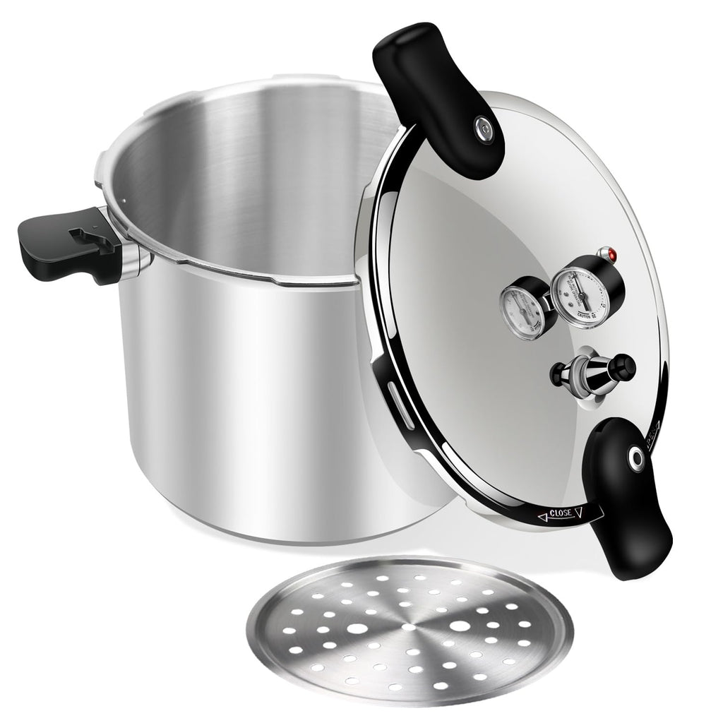 23-24QT Aluminum Pressure Cooker with Pressure Gauge L992