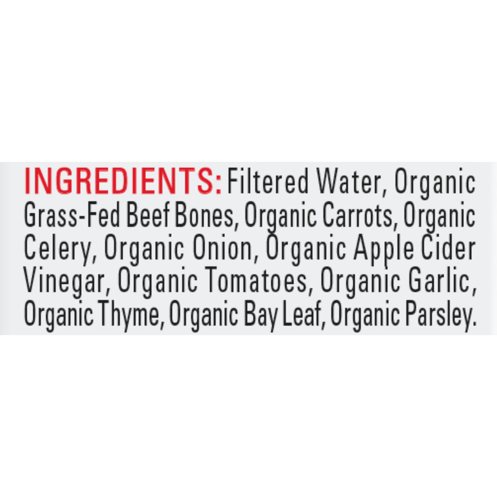 Organic Beef Bone Broth No Salt Added 16.9oz 6 Pack V335