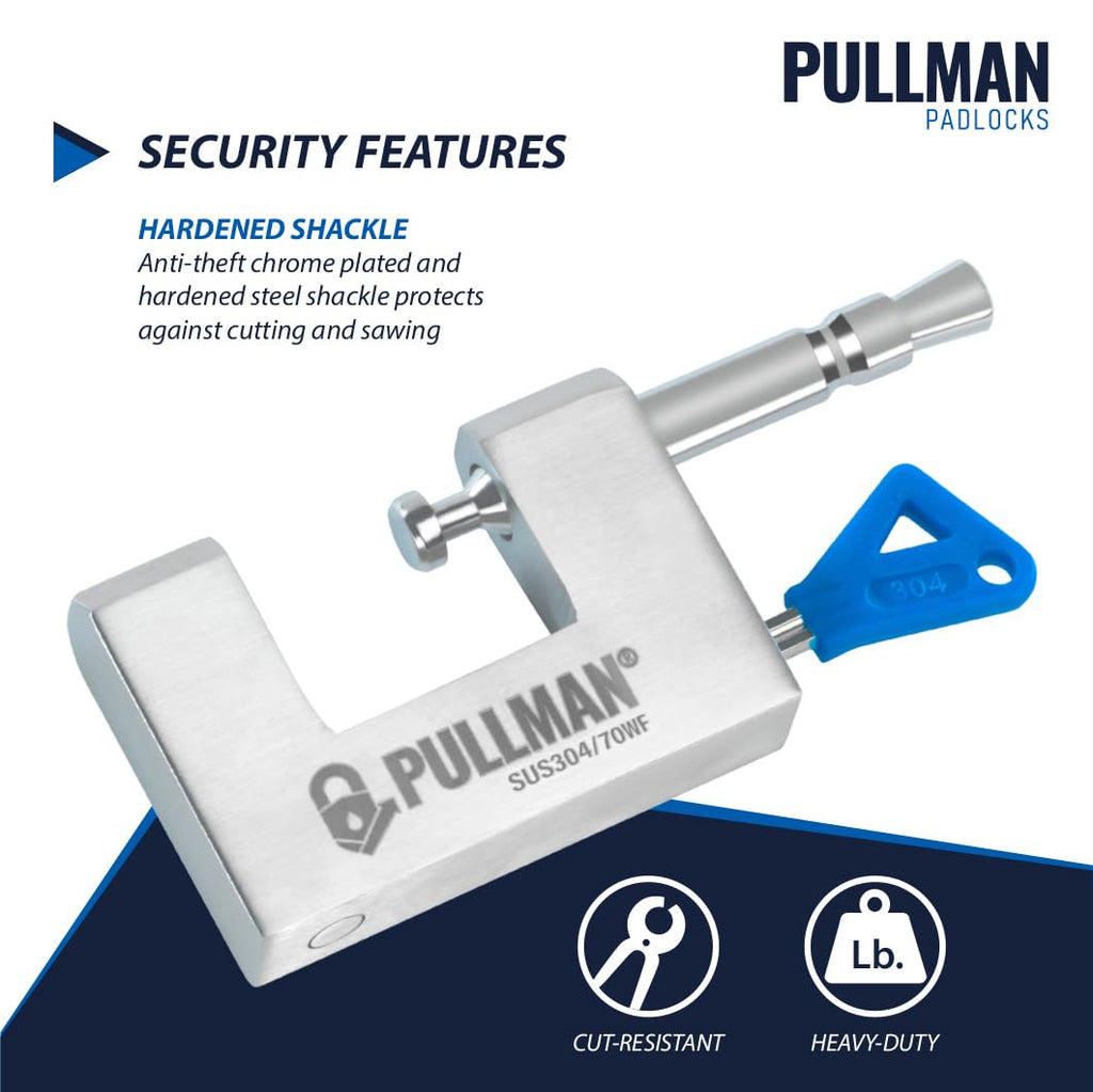 Heavy Duty Keyed Alike Padlocks with 4 Keys 2 Pack 70mm I9854