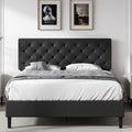 Queen Faux Leather Bed Frame with Headboard B5959