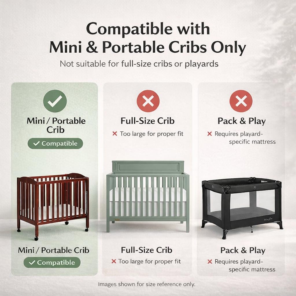2-in-1 Breathable Dual-Sided Portable Mini Crib Mattress U276