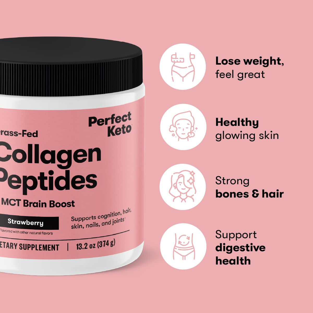 Unflavored Collagen Peptides Protein Powder X7519