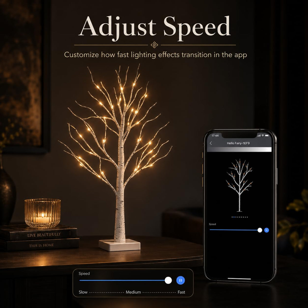 Birch Tree with Lights 2FT 2Pack Y5564