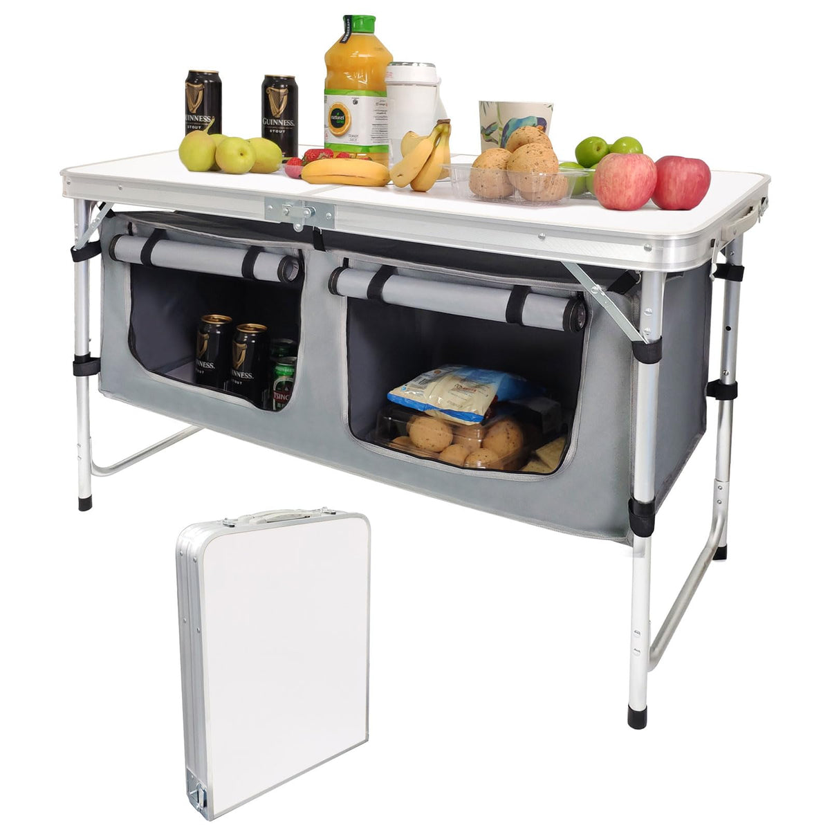 Camping Folding Aluminum Table with Adjustable Legs G97064
