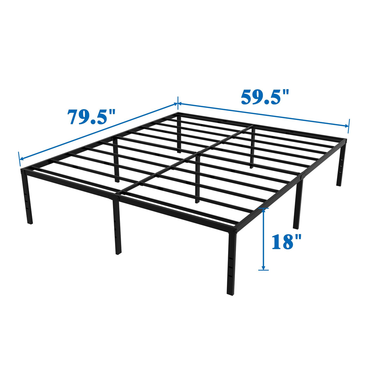 Queen Size 18 Inch Metal Platform Bed Frame C797