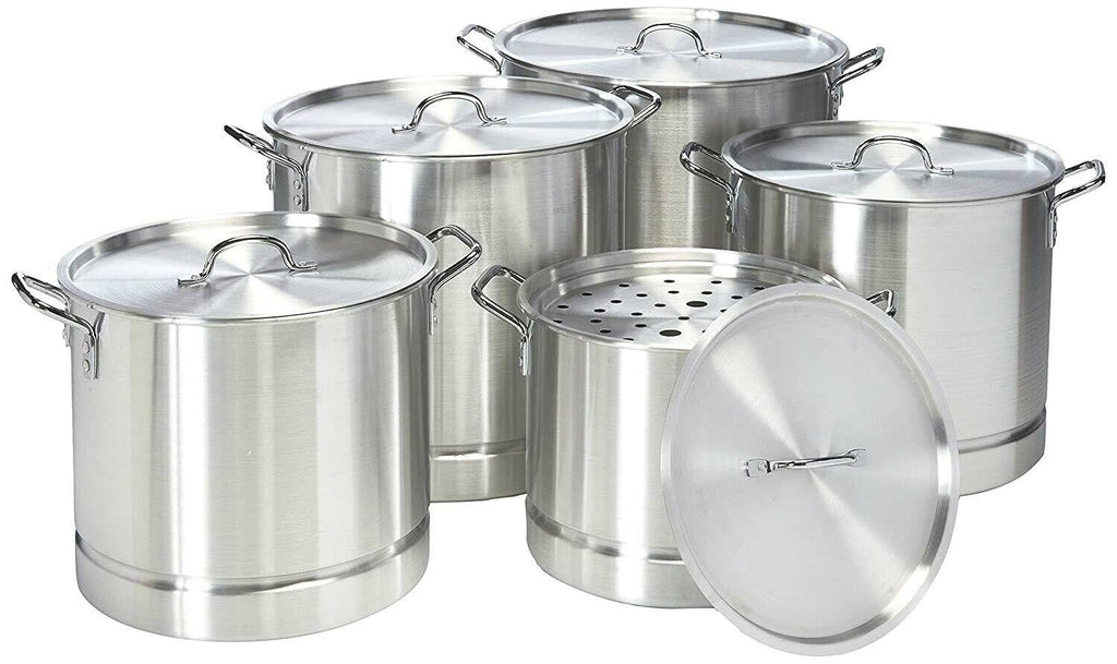 10 Pcs Aluminum Stock Pot Set With Steamer D24558