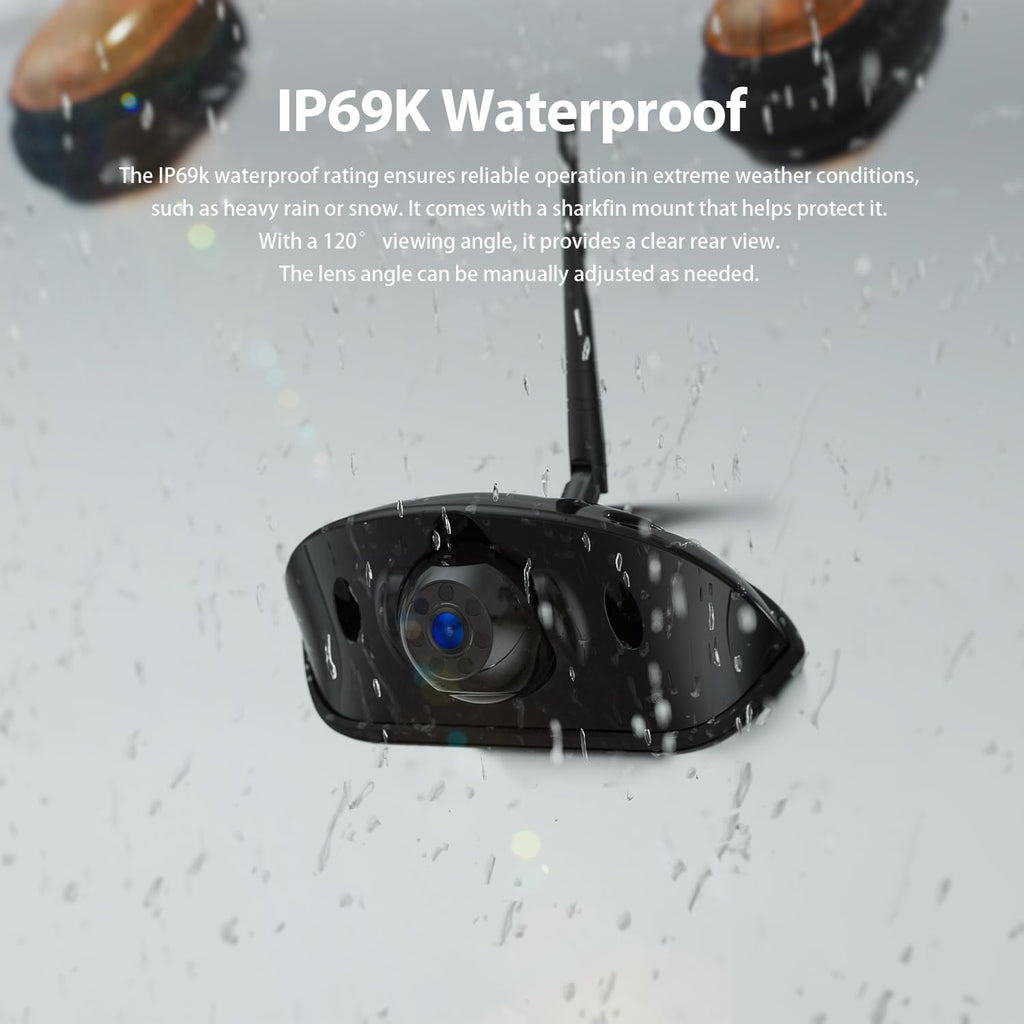 1080P 7" Wireless RV Backup Camera System with DVR Monitor V409