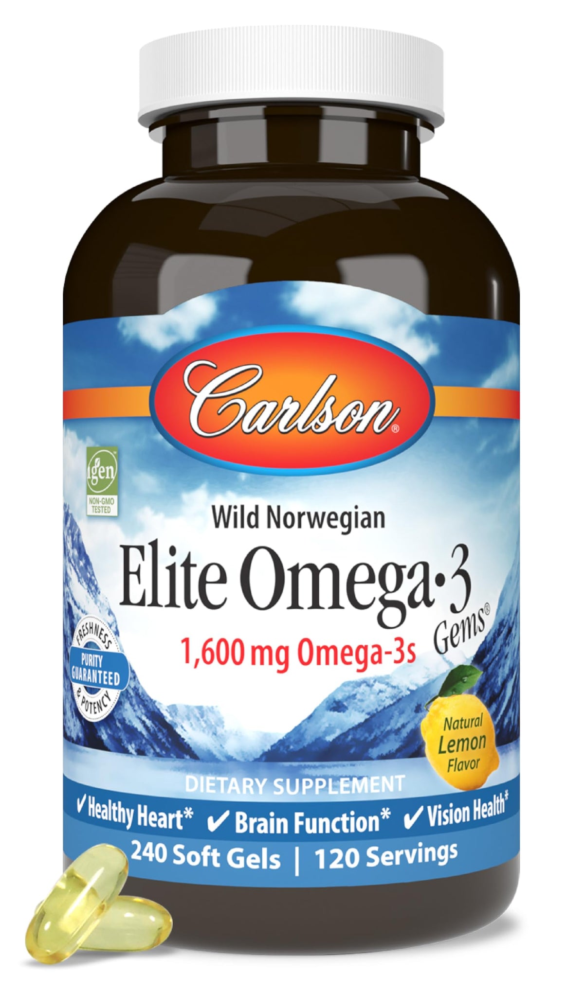 Omega-3 1600 mg Lemon Softgels Y132