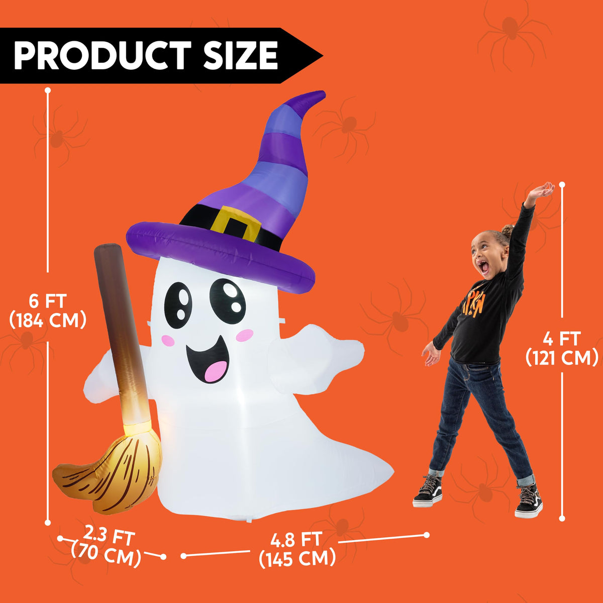 Halloween Inflatables Ghost Outdoor Decorations with LED U6390