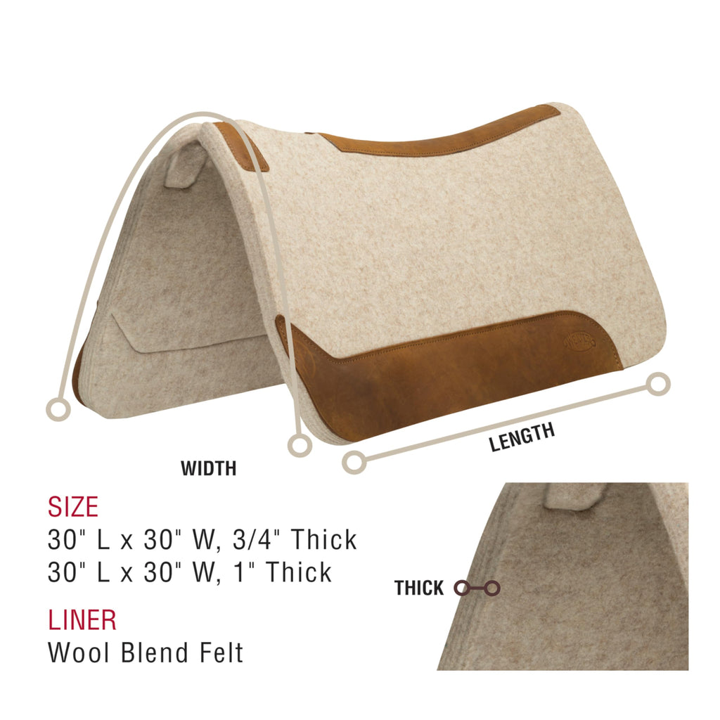 Wool Blend Felt Western Saddle Pad I461771