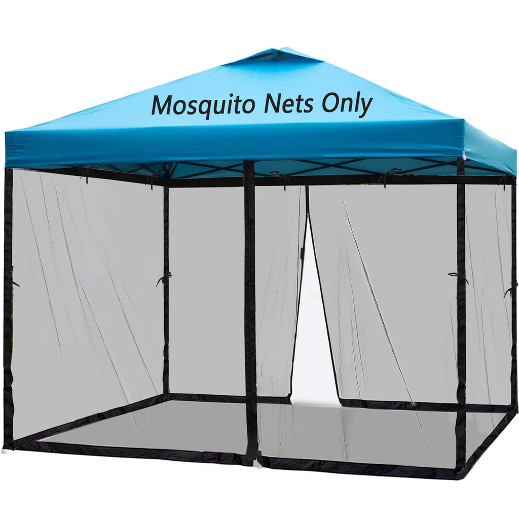 10x10 Mosquito Netting with Double Door Side Screen Black X847720