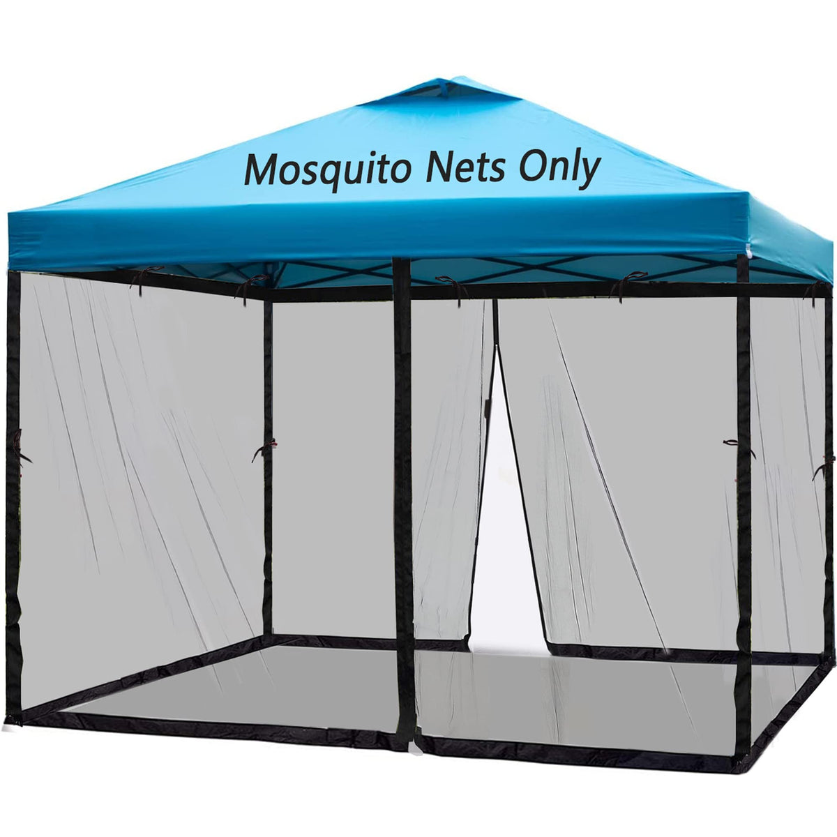 10x10 Mosquito Netting with Double Door Side Screen Black X847720