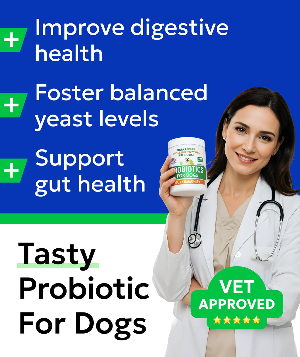 Dog Probiotics 120 Chews with Enzymes & Fiber J100163
