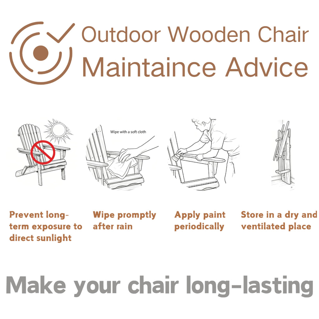 100 lbs Capacity Solid Wood Adirondack Chair M2802