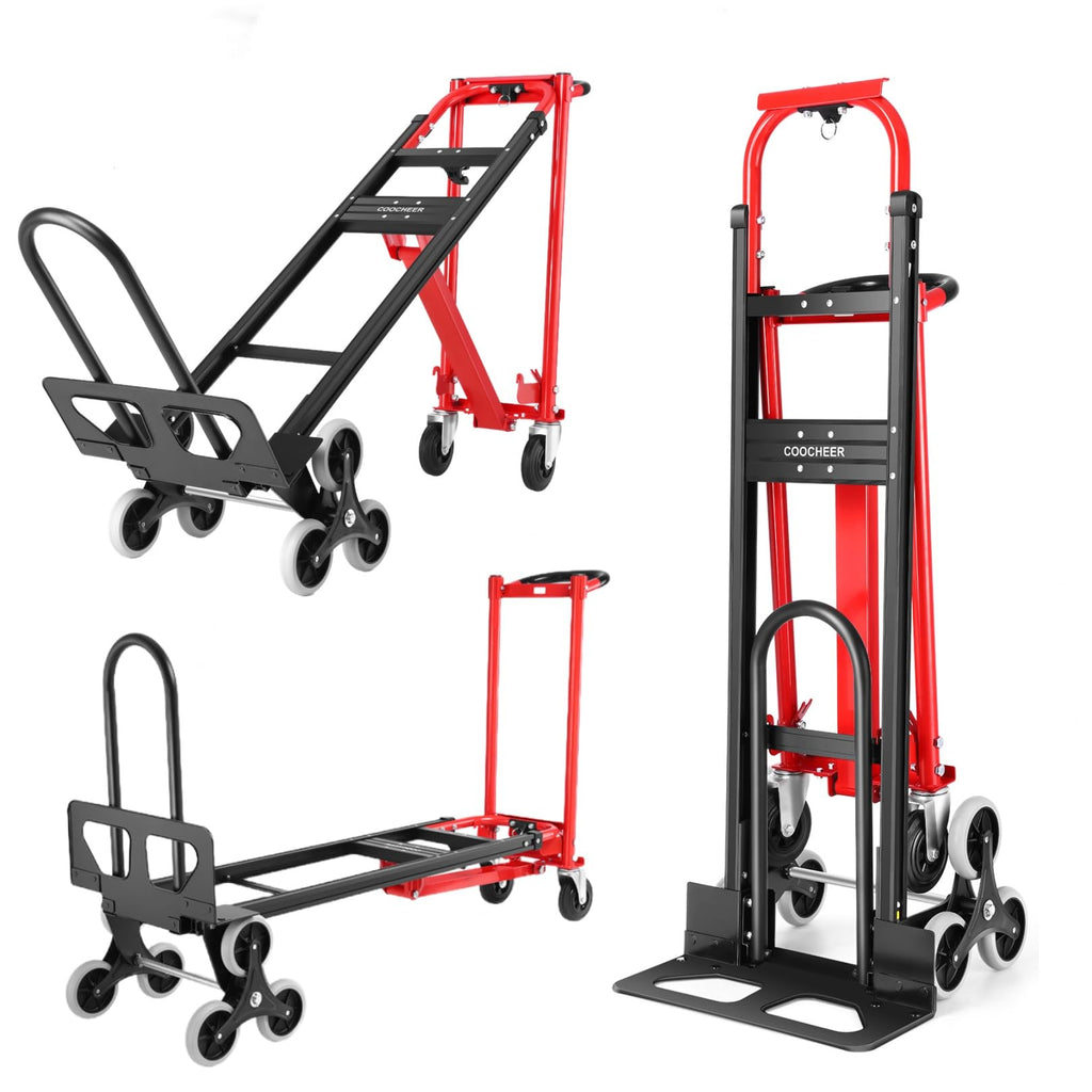 Heavy Duty 1000LBS 3 in 1 Convertible Folding Hand Truck Dolly Cart with Solid Wheels C1469