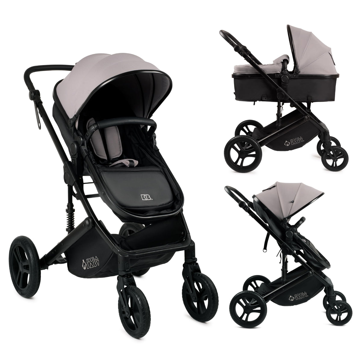 2-in-1 Foldable Baby Stroller with Extendable Canopy V183884