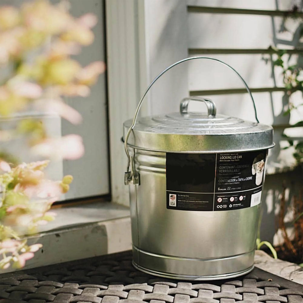 Galvanized Steel 6 Gallon Airtight Storage Jar U16266