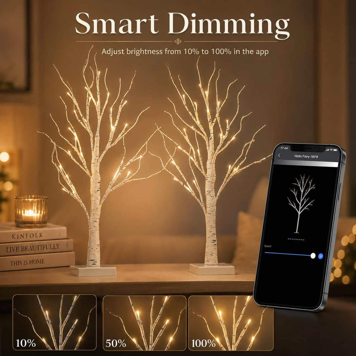 Birch Tree with Lights 2FT 2Pack Y5564