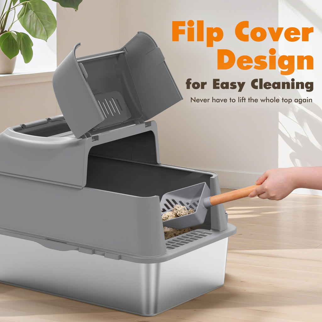 Stainless Steel Cat Litter Box 40L O36443