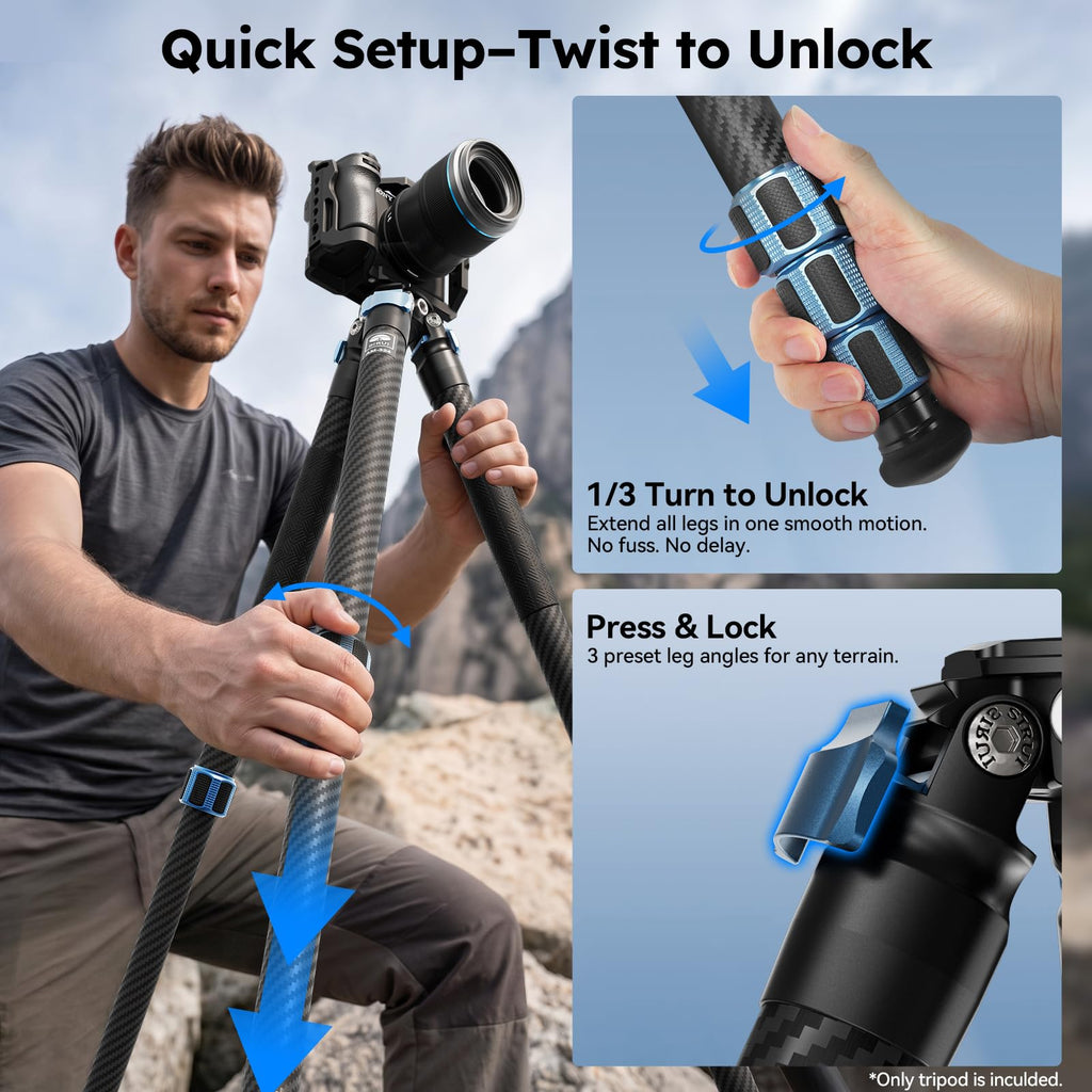 Carbon Fiber Camera Tripod O2808