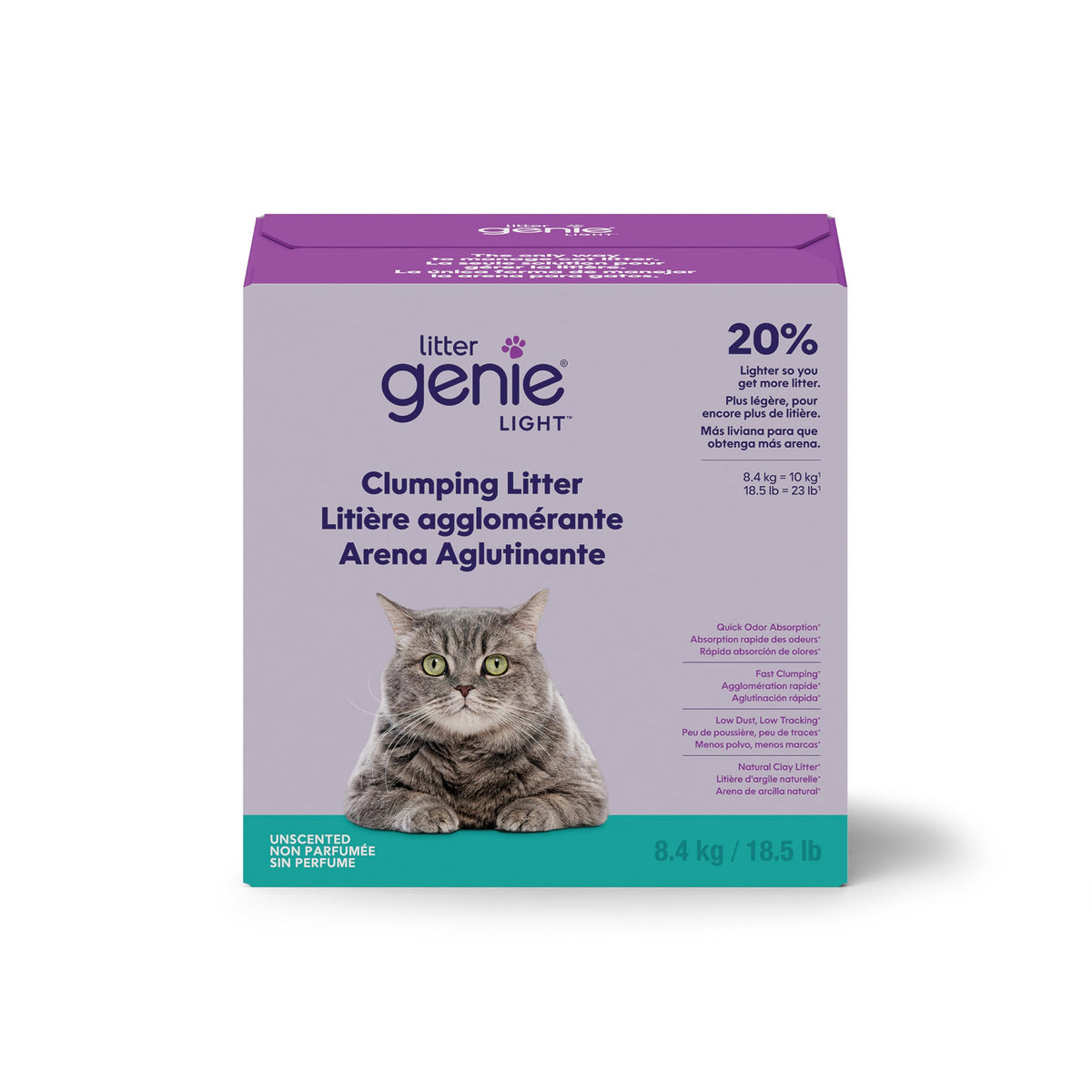 Light Clumping Cat Litter 18.5 lb Unscented Low Dust C931