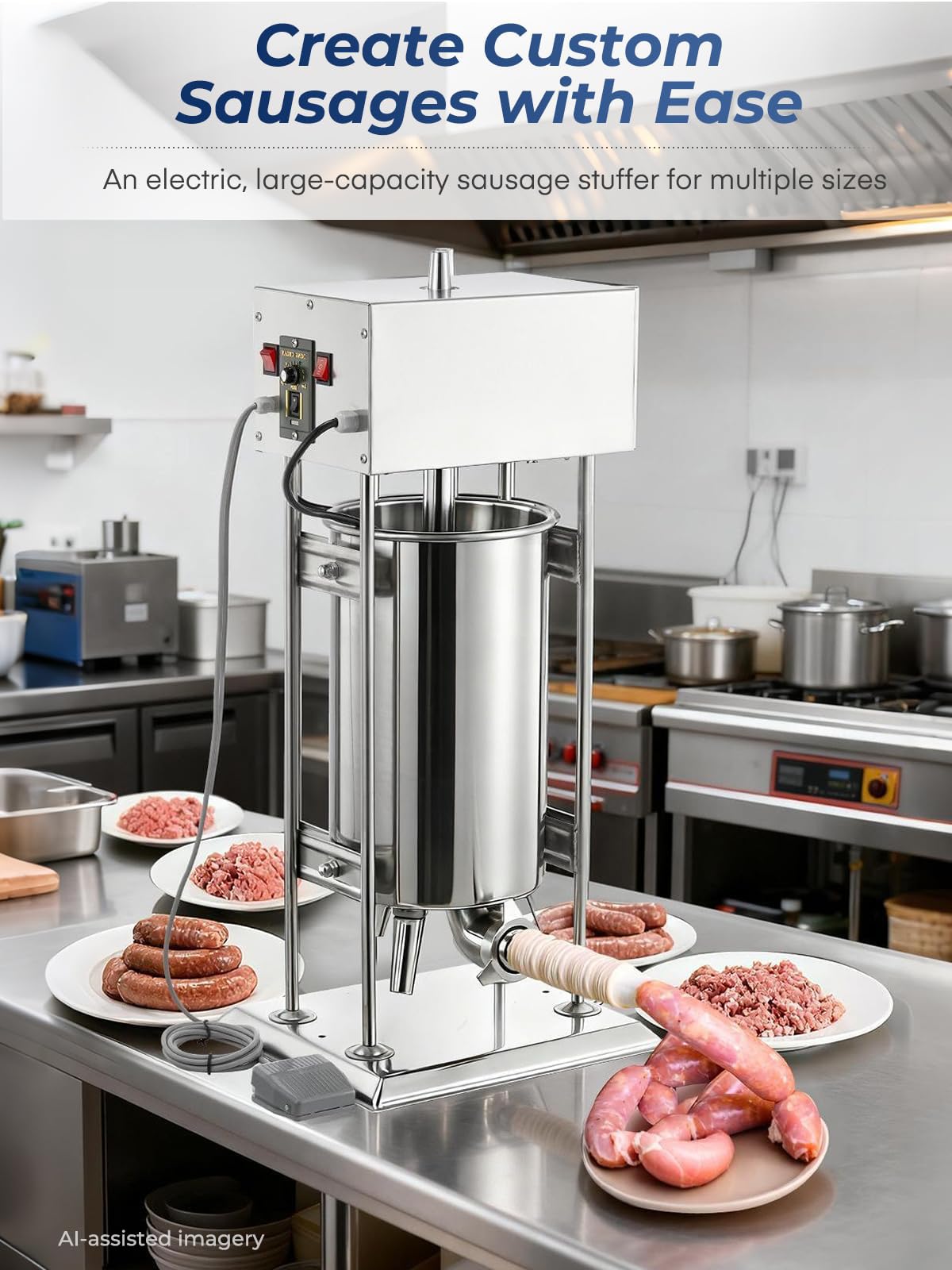 33LBS Stainless Steel Sausage Stuffer S53826