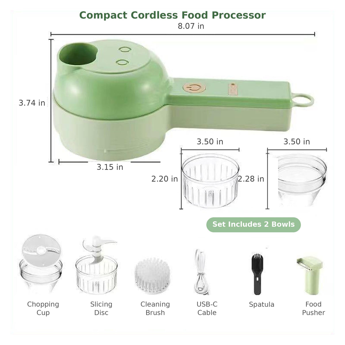 4-In-1 Electric Vegetable Cutter Set I316179