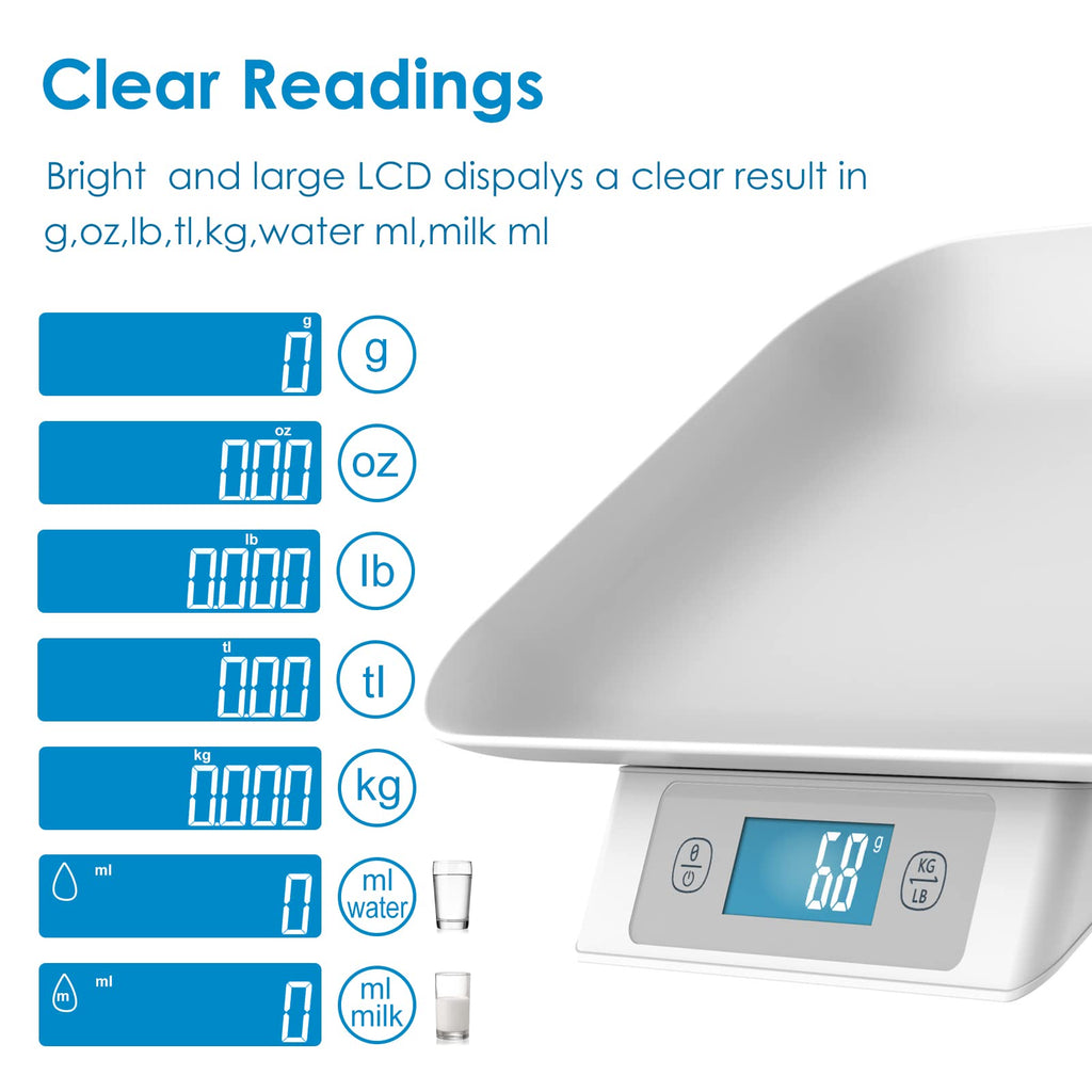 Digital Pet Scale for Small Cats and Animals Grey U609533